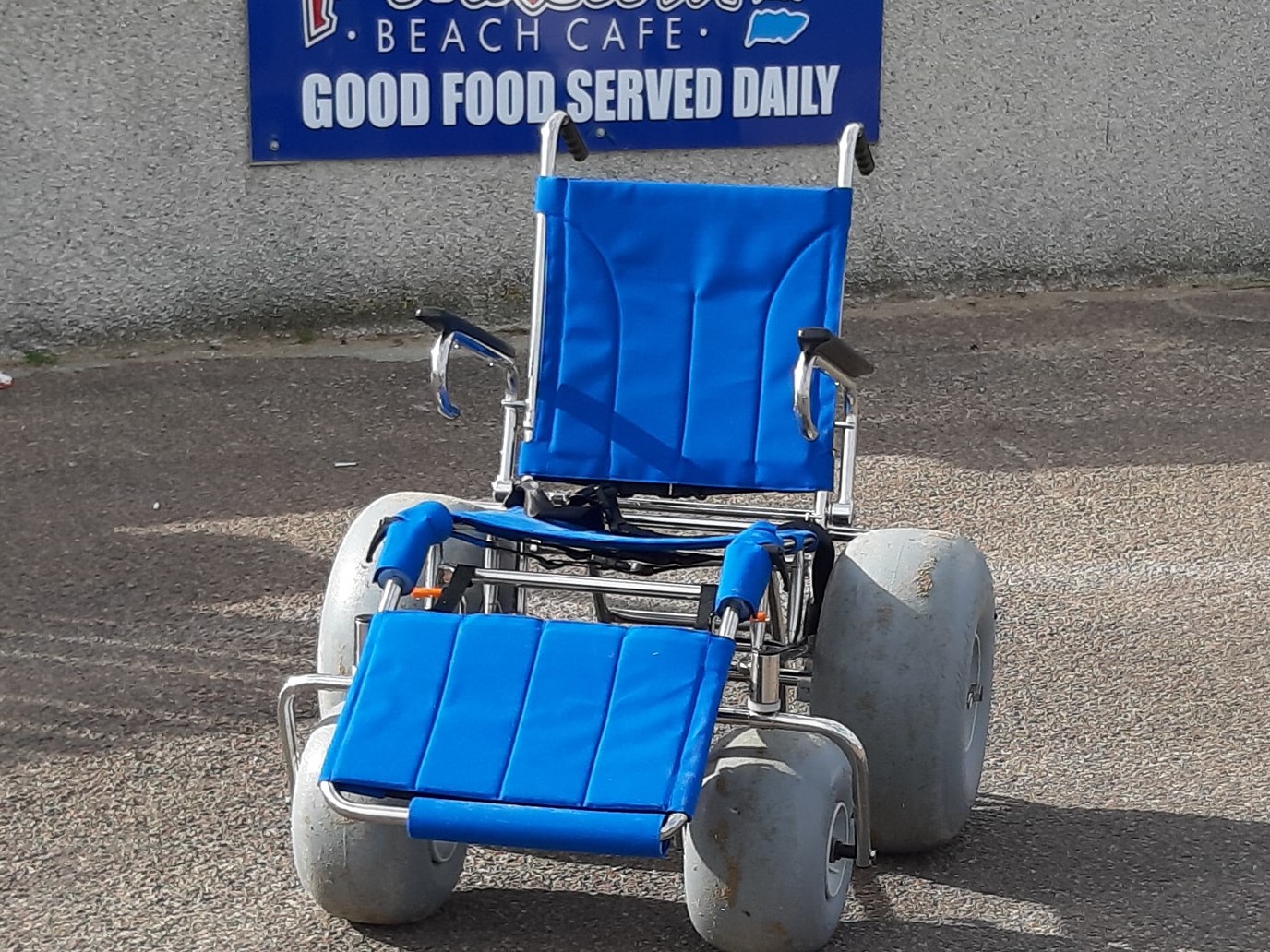 beach wheelchair at lossiemouth
